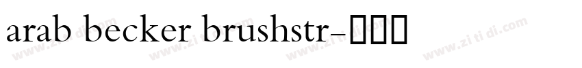 arab becker brushstr字体转换